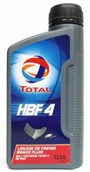 Total Тормозная жидкость DOT 4, "Brake Fluid HBF 4", 0.5л | Артикул 110605