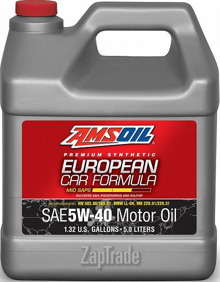 Купить моторное масло Amsoil European Car Formula Mid-SAPS Synthetic Motor Oil  | Артикул AFL5L